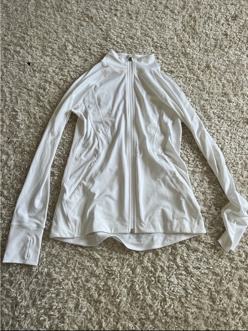 Athleta White Full-Zip Performance Jacket